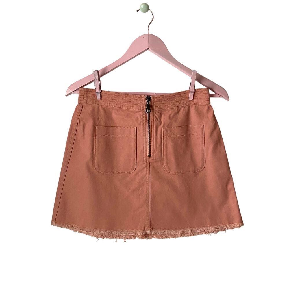 Madewell Coral Half-Zip Mini Skirt Size 0